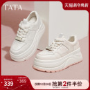 2025新款 厚底增高鞋 小白鞋 休闲鞋 CP202CM5 百搭板鞋 TATA他她女鞋