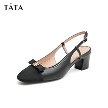 Tata/他她2022春商场同款时尚拼接甜美浅口单鞋新款7RQ01AH2图片