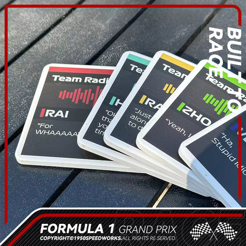 「F1无线电杯垫」F1杯垫无线电陶瓷杯垫牛皮纸包装F1周边好物