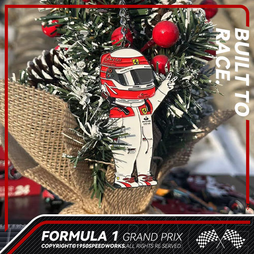 「F1勒克莱尔钥匙扣」F1法拉利勒克莱尔锌镍合金钥匙扣周边好物