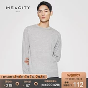 Gấp | MECITY Áo len nam cổ điển tinh khiết Merino Áo len cổ tròn nam xu hướng Hàn Quốc - Cặp đôi áo len