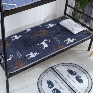 床垫软垫学生宿舍单人上下铺法兰绒薄款睡垫褥子可折叠水洗防滑垫