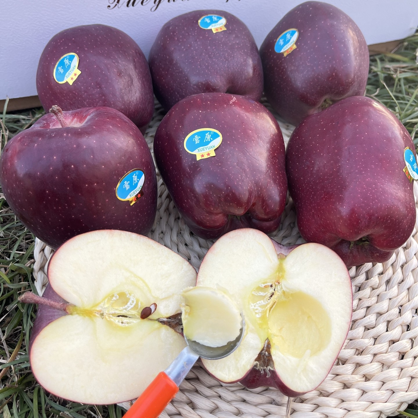 雪原花牛苹果正宗甘肃天水蛇皮果宝宝婴儿辅食粉面圣诞平安果顺丰,水产肉类/新鲜蔬果/熟食,苹果,淘宝优惠券,粉丝福利购,淘宝优惠卷