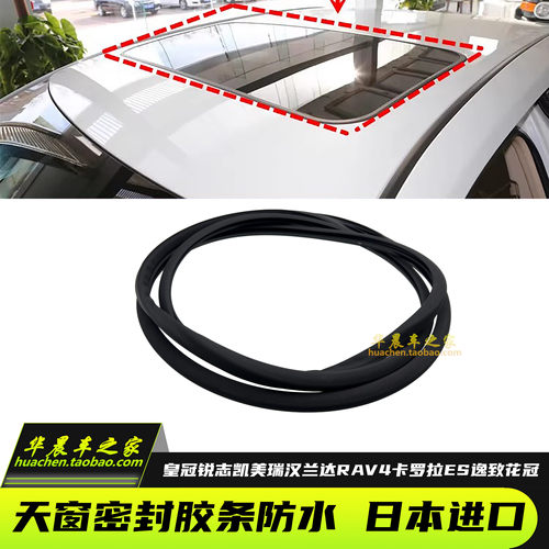 适用皇冠锐志凯美瑞RAV4天窗胶条