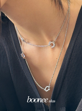 Boonee alus原创小众设计叠戴长款项链马蹄扣轻奢choker锁骨颈链