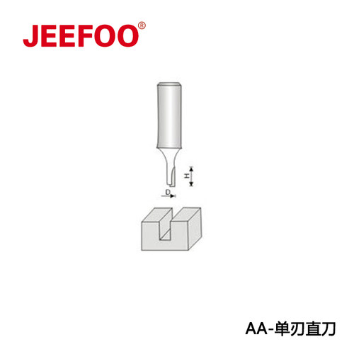 1/2*5*32单刃直刀木工铣刀修边机刀头柄1/2柄1/4 雕刻刀具