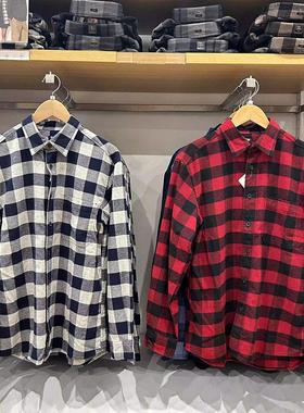 480772/470192/470187秋冬款男装女装法兰绒格子衬衫长袖衬衣外套