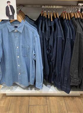 476445/478115/480761 秋款男装女装宽松牛仔衬衫长袖衬衣薄外套
