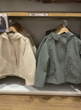 465467 469774春季女装休闲连帽登山服宽松百搭夹克外套上衣女