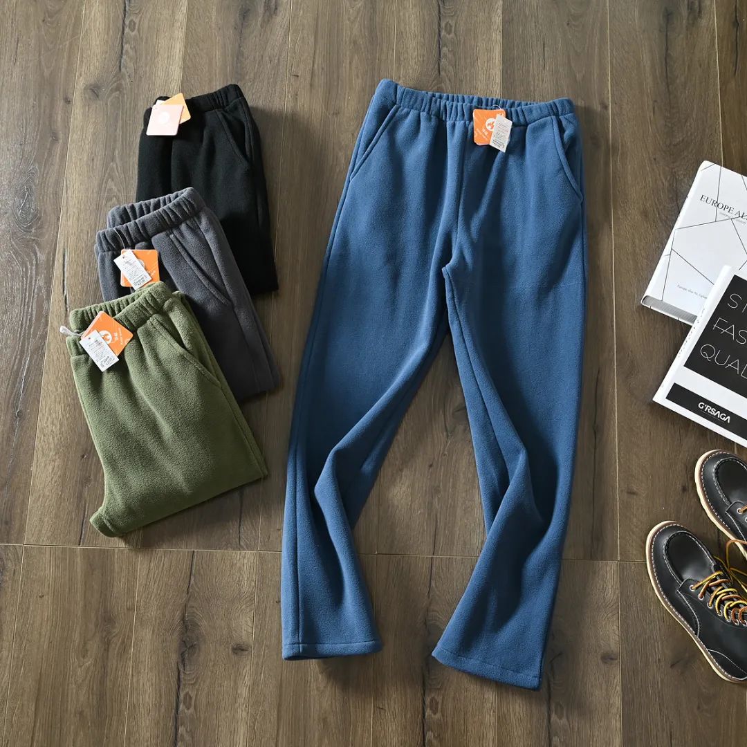 日系男装女装摇粒绒抓绒休闲卫裤