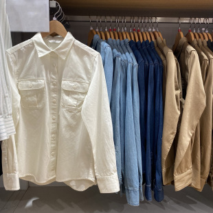 新款 女装 纯棉工装 480004 牛仔长袖 秋季 衬衫 衬衣薄外套 479579