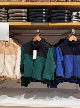 478141/480184 秋冬童装男童女童摇粒绒外套立领保暖拉链抓绒开衫