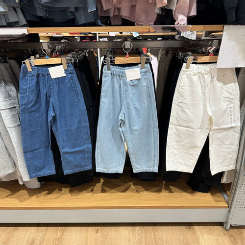 夏季男童女童松紧腰休闲牛仔裤