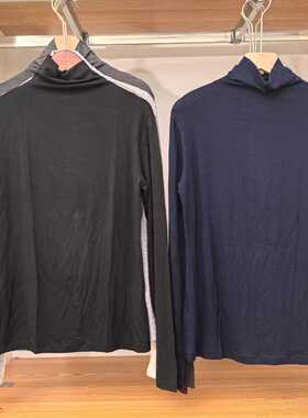 478954/471601 秋冬新款女装混纺高领T恤长袖保暖秋衣纯色打底衫