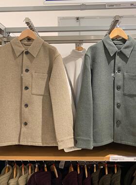 470045 试衣间同款男装双面呢衬衫式茄克/休闲外套夹克24秋冬新款