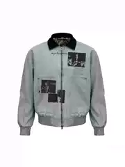 Dehzss26 Clean Fit Short Canvas Direct Spray Washed Heavy-Duty Jacket Men's Vintage Denim Jacket Distressed