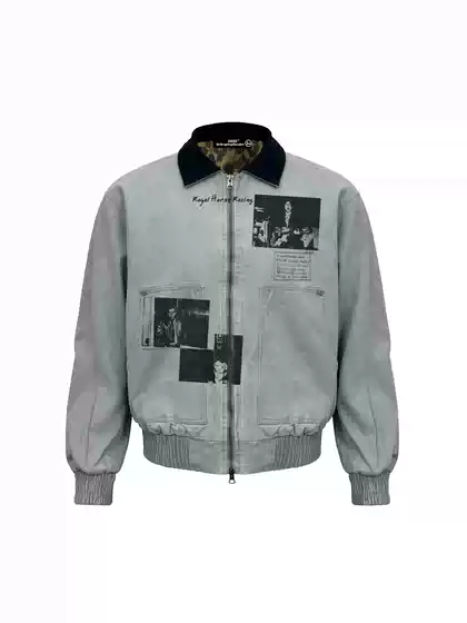 Dehzss26 Clean Fit Short Canvas Direct Spray Washed Heavy-Duty Jacket Men's Vintage Denim Jacket Distressed