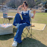 【大货已出】23夏季新款超薄防牛仔宽松背带裤270-2311P115控168，女装牛仔裤，浙宝270