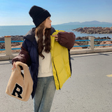 【现货】2022新款拼色白鹅绒宽松面包服270-2298P255控388，女装羽绒服，浙宝270