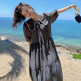 2023【新款】高级灰泡泡袖娃娃领连衣裙270-2328P115控168，女装连衣裙，浙宝270