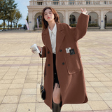 21冬季新款！！4色贴标双面羊绒大衣312-F55-P270控378，女装毛呢外套，浙宝270