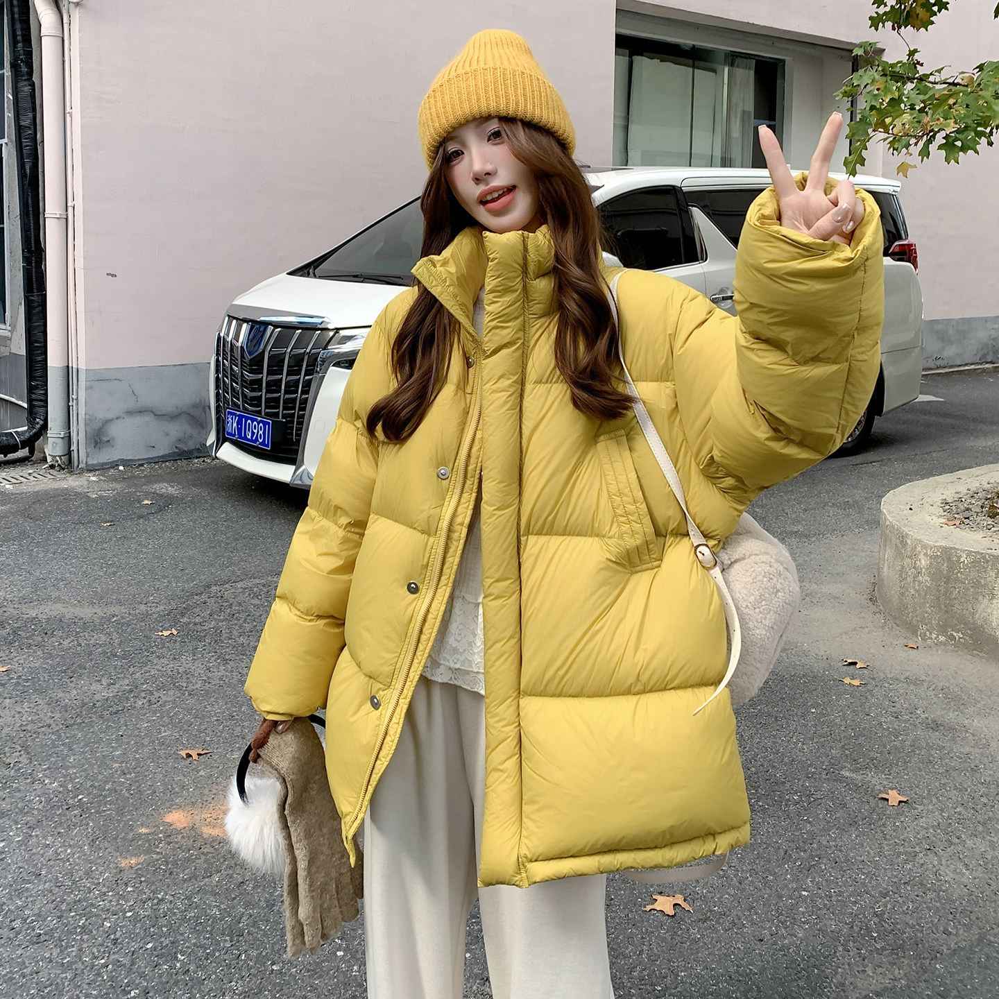 【新款】现货！立领中长款泡芙白鸭绒外套270-7132P325控418,女装羽绒服,浙宝270