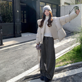 【新款】现货！小个子泡芙带围巾帽白鸭绒270-7130P325控418，女装羽绒服，浙宝270