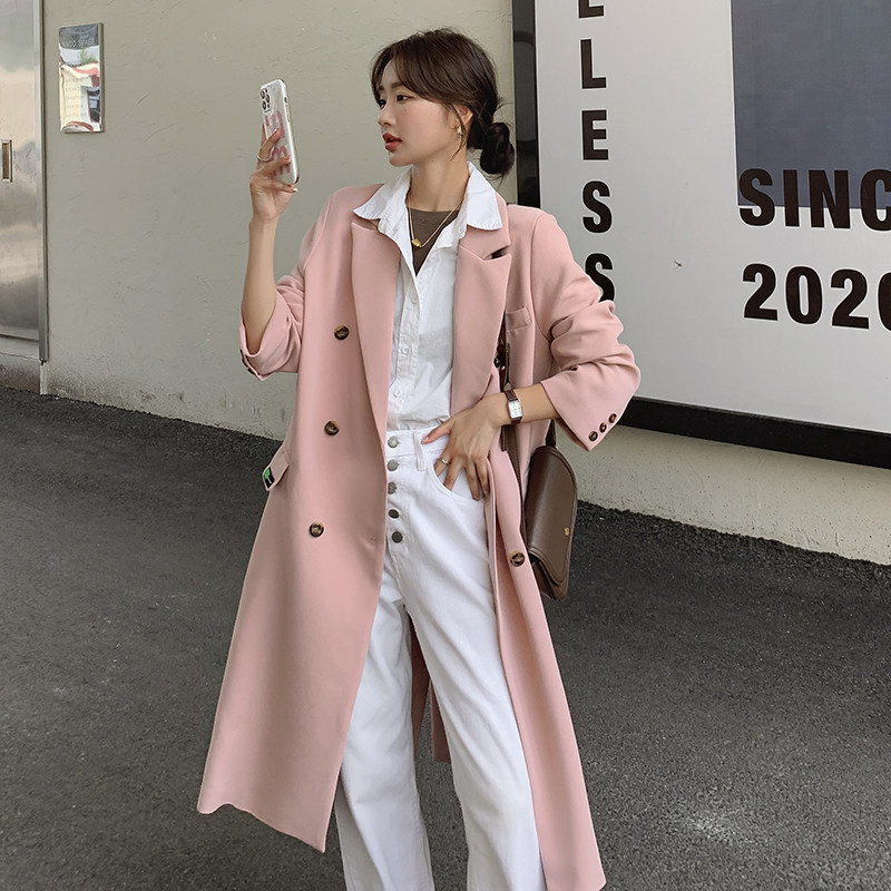 2023秋季新款！！粉色长款西装外套270-2257-P145控198，女装西装，浙宝270