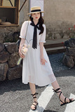 2023夏季新款！！白色泡泡袖连衣裙270-2220-P105控158，女装连衣裙，浙宝270