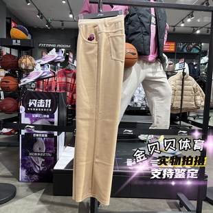 李宁针织休闲裤 AKXU180 2024冬皮克斯草莓熊联名女子灯芯绒直筒裤