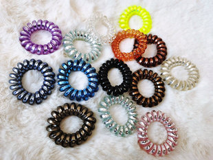 外贸饰品头饰发饰边夹抓夹头圈发圈头花螺旋发绳扎辫子马尾辫发绳