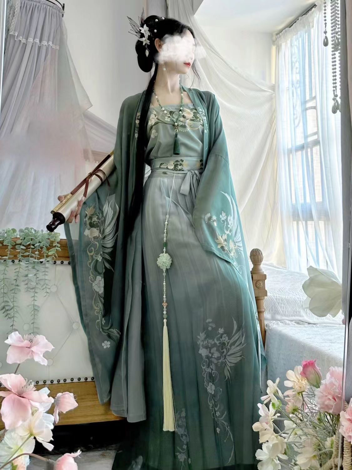 汉服宋制女中国风百褶裙春秋
