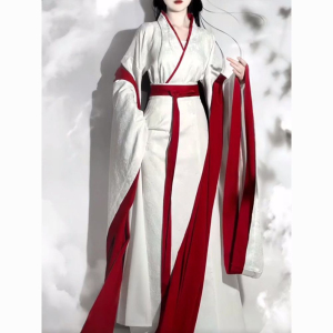南北朝古装汉服女2024新款鞠婧祎明星同款魏晋战国袍交领古风超仙