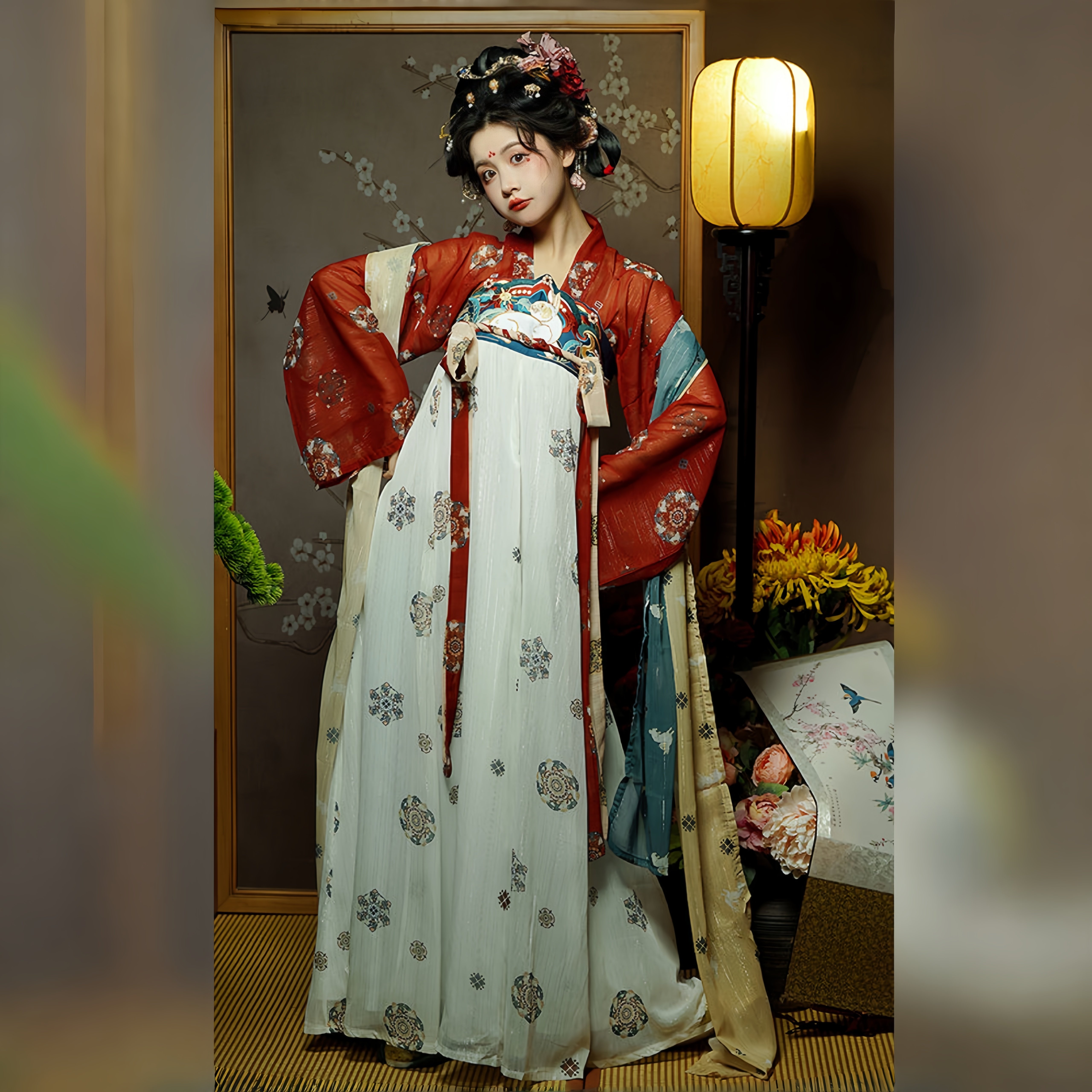 唐制汉服齐胸襦裙中国风复古套装