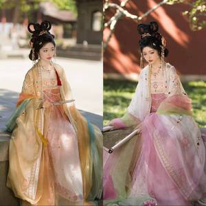 唐韵原创【小公主】汉服女唐制齐胸大袖衫璎珞绣花春秋国风套装