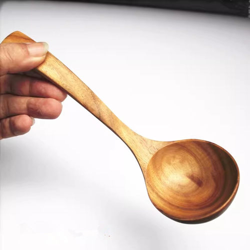 长柄柚木汤勺日式木勺盛粥勺汤壳