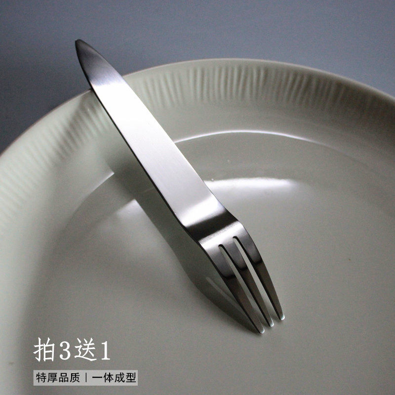 加厚不锈钢小叉子水果叉家用酒店餐厅实心小号餐叉月饼蛋糕甜品叉