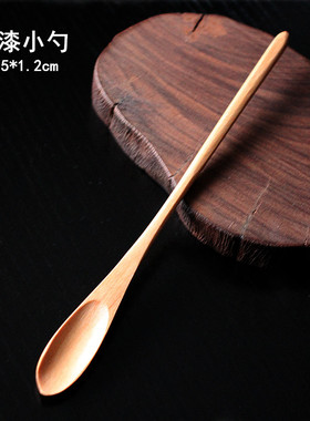 木质咖啡勺搅拌勺小木勺子长柄奶粉药粉勺小号调料勺蜂蜜勺甜品勺