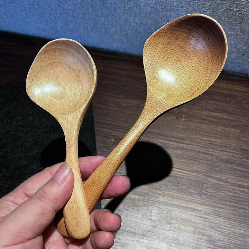 木头粥勺拉面勺日式实木质盛汤勺