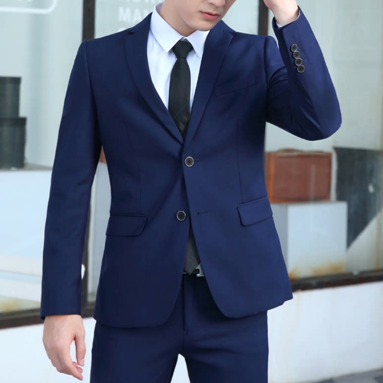 西服男外套修身休闲青年韩款加大码职业正装小西装男商务帅气工作