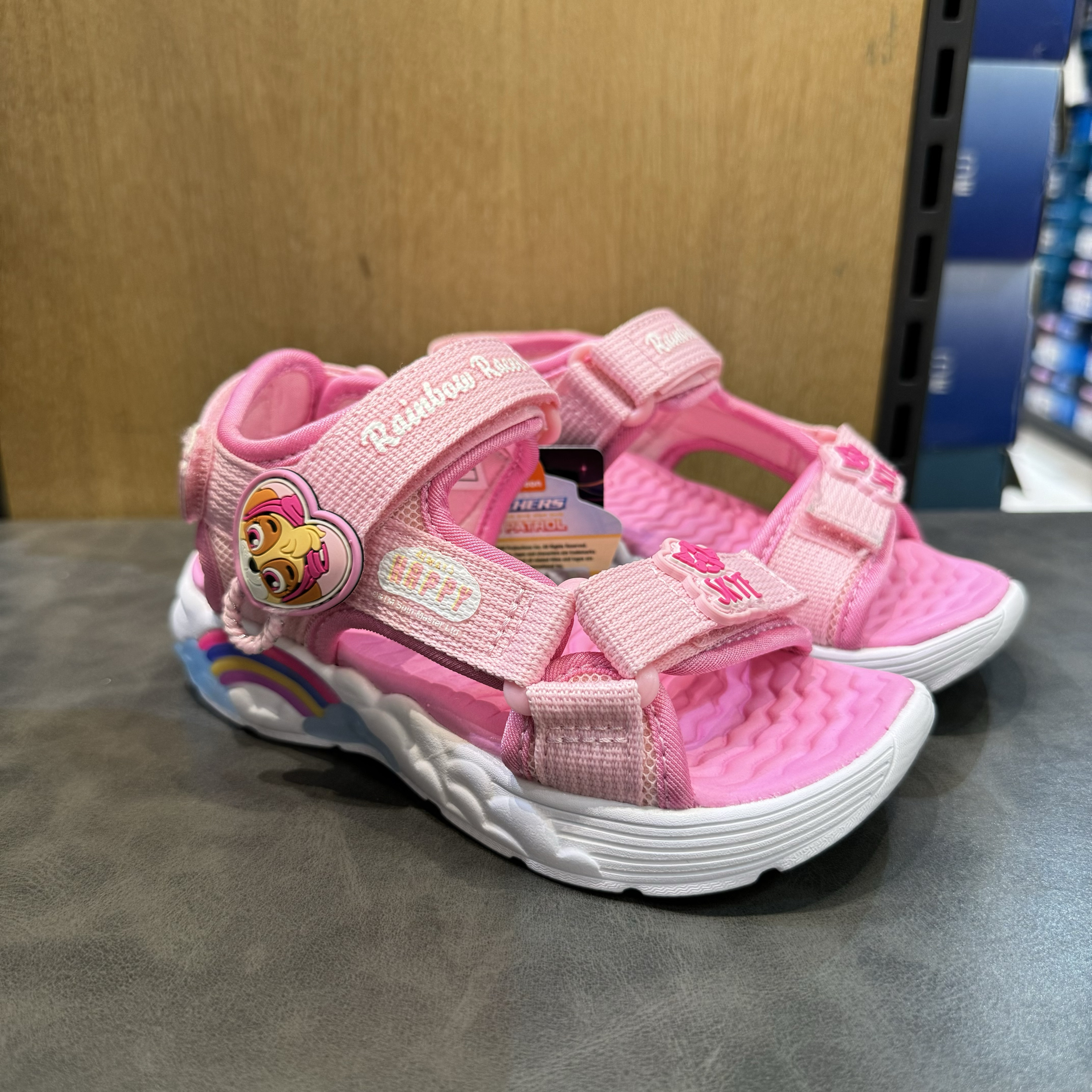 Skechers斯凯奇女童魔术贴夏季新汪汪队联名休闲闪灯凉鞋317017L