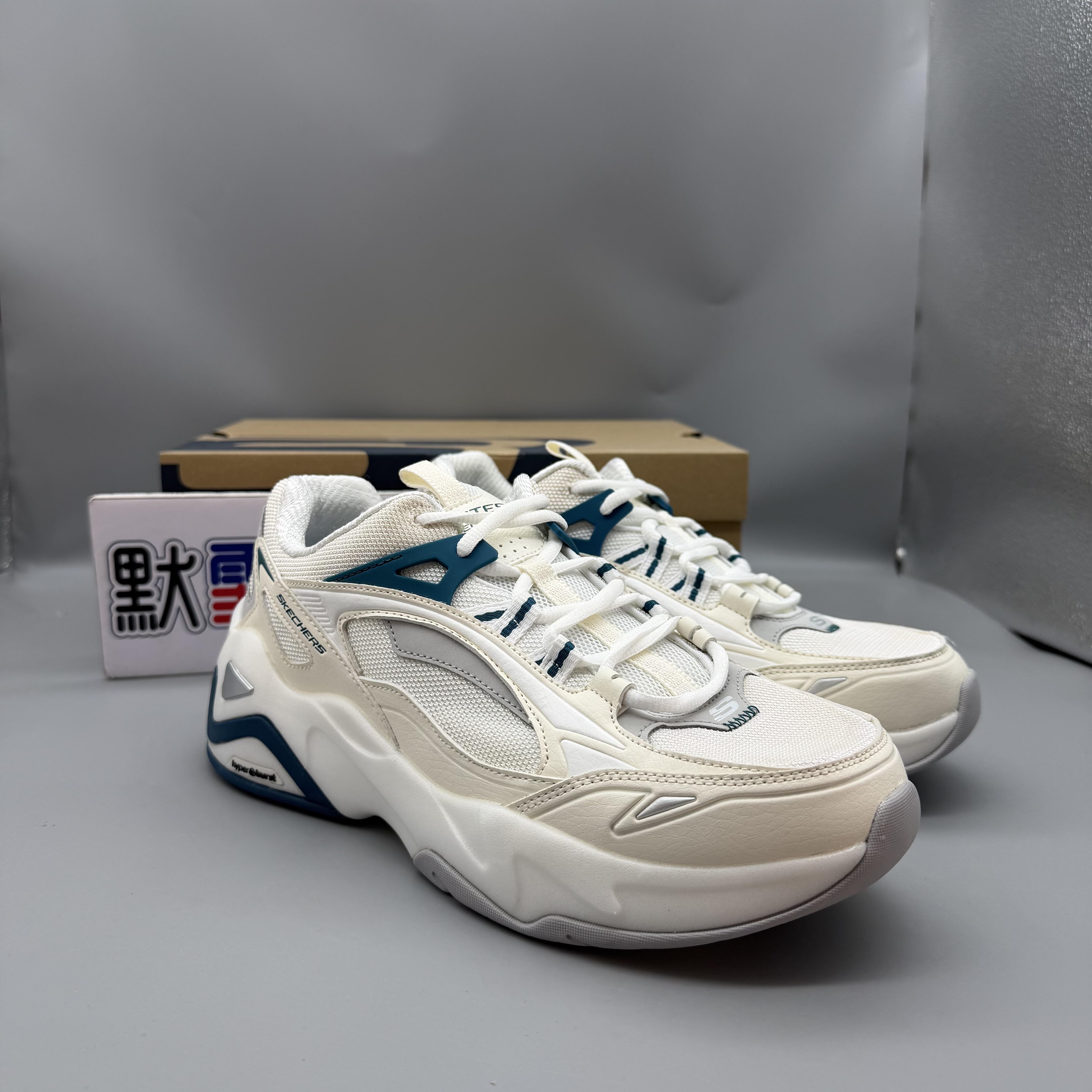 Skechers斯凯奇气泡熊猫鞋春季男运动休闲鞋缓震跑步鞋232426