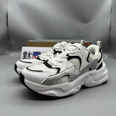 Skechers斯凯奇踏浪夏男透气撞色休闲运动鞋厚底增高跑步鞋118321