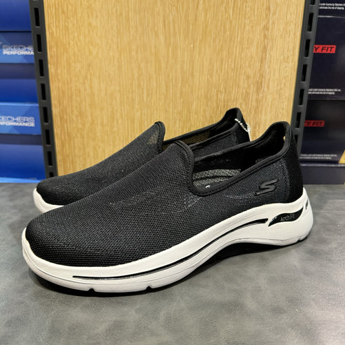 斯凯奇Skechers夏季男鞋足弓轻质一脚蹬网面透气健步运动鞋894025