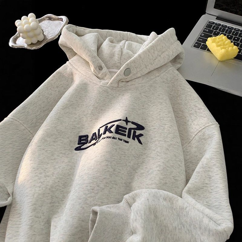 秋季连帽美式青少年hiphop外套高级感上衣卫衣潮休闲男款百搭宽松