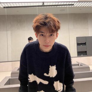 猫咪慵懒潮牌anfit秋冬马海毛男le黑色针织衫美式c毛衣高级感外套