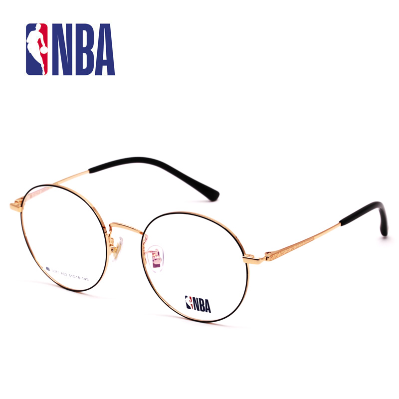 专柜正品NBA3081 男女潮近视眼镜架个性商务全框文艺玫瑰金色镜框