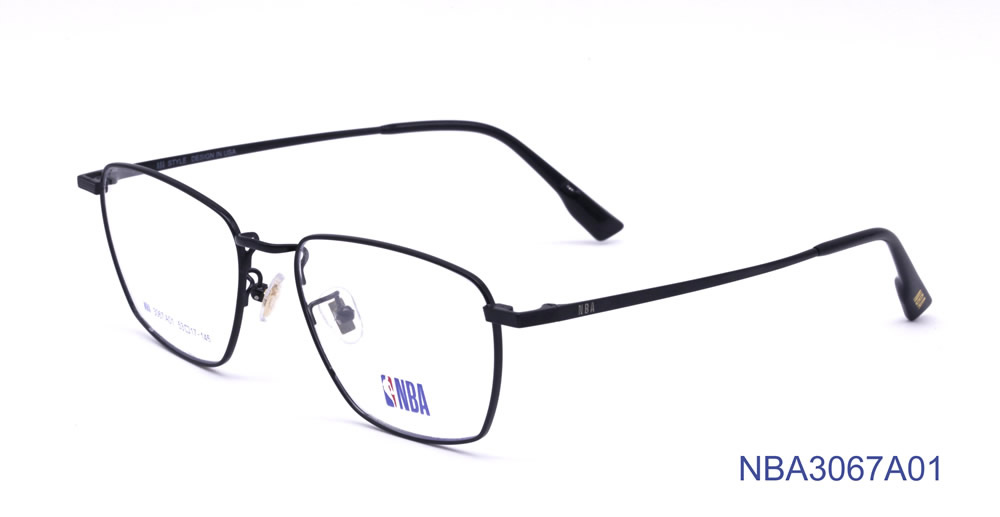 新款正品NBA近视眼镜框架超轻钛合金属眼镜男女全框配近视NBA3067