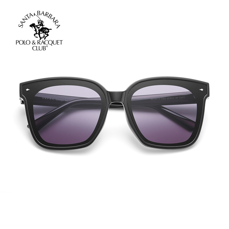 圣大保罗POLO新款男高清偏光太阳镜方框长脸男女驾驶墨镜PO25115