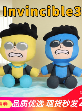跨境新品Invincible3无敌少侠3动漫Mark周边玩偶Q版超人毛绒玩具